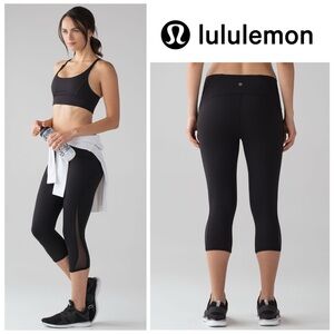 NWT Lululemon Train Times Crop (17") in Black
